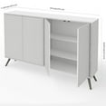 thumbnail image 5 of Bestar Krom Modern Wood Storage Console Table in White Finish, 5 of 5