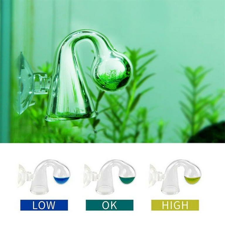 CO2 Long-acting Monitor CO2 Drop Checker with Suction Cup for Aquarium 