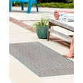 thumbnail image 3 of Rugs.com Jill Zarin Outdoor Collection Rug – 2' x 6' Runner Pink And Aqua Flatweave Rug Perfect For Hallways, Entryways, 3 of 9