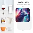 thumbnail image 5 of Leather Coasters with Heat-resistant for Drinks, Starry Multicolored Wolf Cup Coasters Cup Pad Mat for Tabletop Protection, Coffee Table, Office Desk and Housewarming Gift, 5 of 5