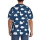 thumbnail image 3 of Fotbe Cute Goose On Blue Sky Camisa Estampada de Manga Corta para Hombre, Casual de Verano, Estilo Playero, Sin Arrugas-Large, 3 of 5