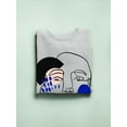 thumbnail image 3 of Line Art Woman Face Sweatshirt Women -Image by Shutterstock, Female 5X-Large, 3 of 4