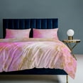 thumbnail image 3 of Pink Gilded Gold Duvet Cover Set Bedding Set Polyester Quilt Cover for Bedroom Decoration, 3 of 6