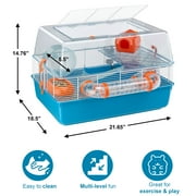 Ferplast Duna Fun Hamster Cage; Multi-Tier; Includes All Accessories | 21.65Lx8.5Wx14.76H inches