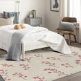 thumbnail image 4 of Floral Rugs for Living Room - 6x8 Rug - Floral Rug - Pink Flower Area Rug - Botanical Wildflower Beige Rugs - Girls Carpet, 4 of 7
