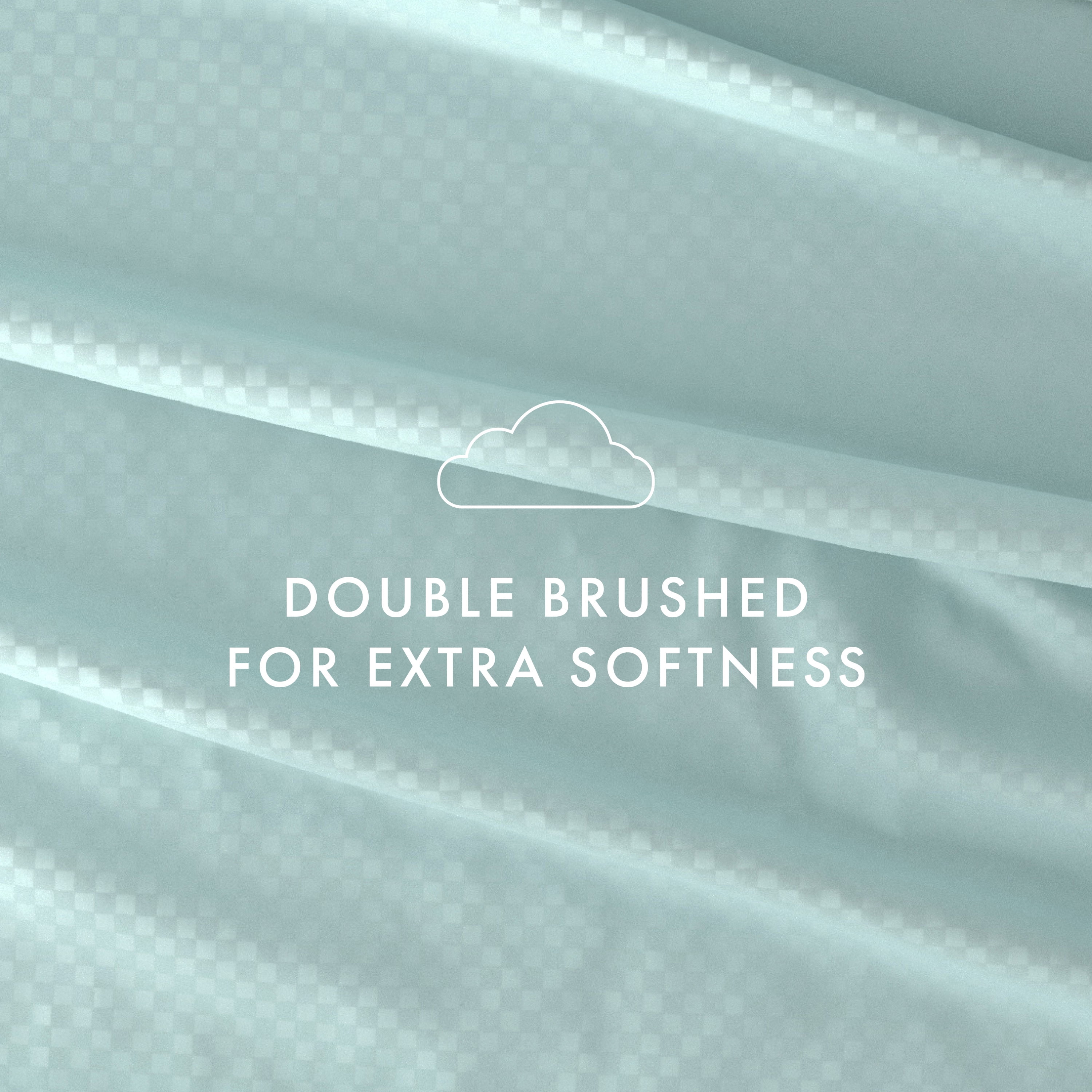 Noble Linens 4 Piece Aqua Checkered Embossed Bed Sheet Set, Full