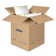 thumbnail image 2 of SmoothMove Basic Moving Boxes Large, Regular Slotted Container RSC, 18" x 18" x 24", Brown Kraft/Blue, 15/Carton, 2 of 6