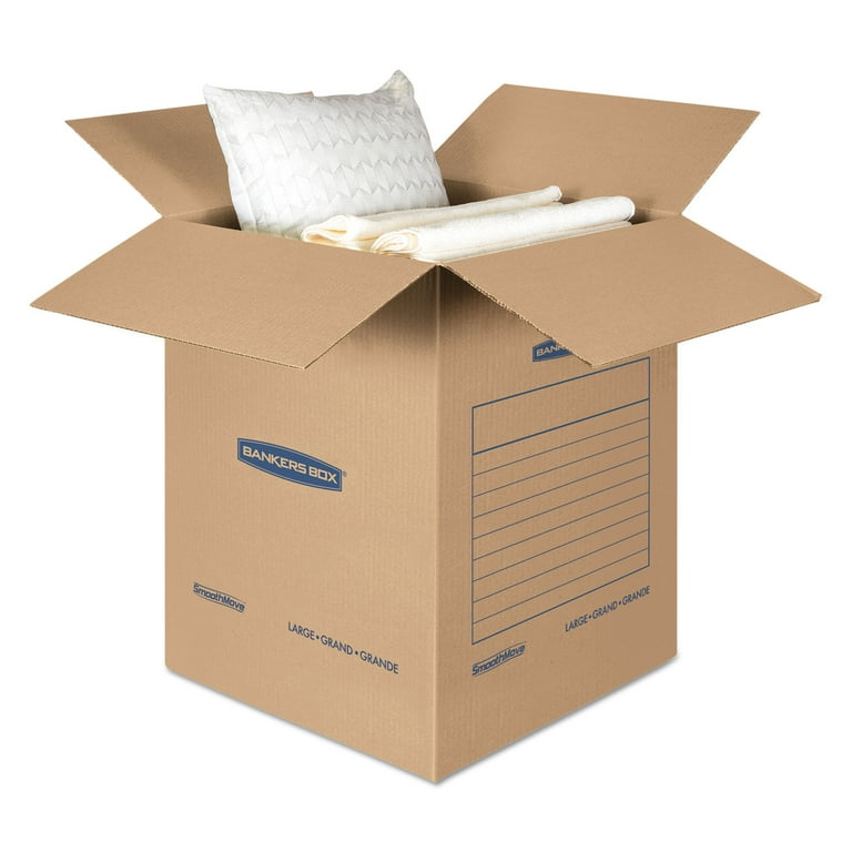 SmoothMove Basic Moving Boxes, Regular Slotted Container (RSC), Large, 18 SmoothMove Basic Moving Boxes, Regular Slotted Container (RSC), Large, 18