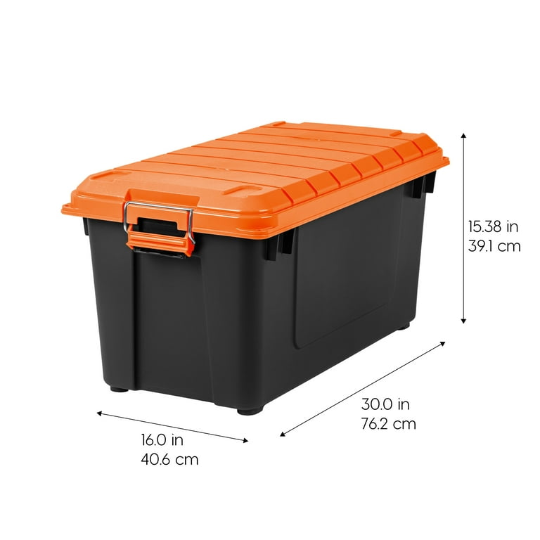 4 Pack 11 Gallon Heavy Duty Plastic Storage Box Industrial Garage Containers  New