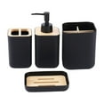 thumbnail image 4 of Accesorios de baño, organizador de baño, decoración de baño, regalo práctico, almacenamiento de artículos de tocador esenciales para tocador de Hotel, 010 negro, 4 of 8