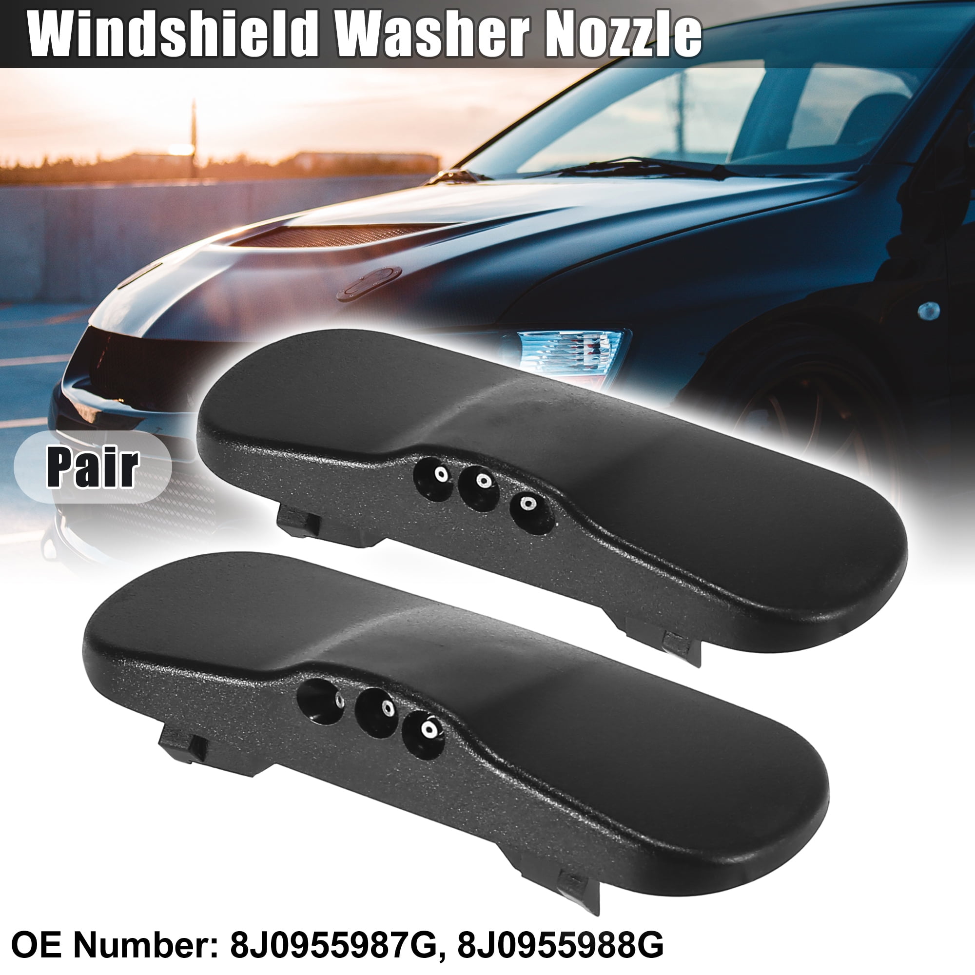 1 Pair Car Windshield Washer Nozzles Spray Jet Replacement 8J0955987G  8J0955988G for Audi A1 A3 A4 A5 A6 A8 TT Q7 | Walmart Canada