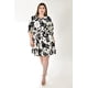 thumbnail image 5 of Vestido camisero con estampado floral Roman Fashion /Tallas Extras, 2659 (Negro flores) negro 38, 5 of 6