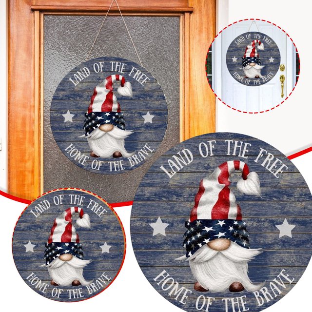 XWSHYW Adornos Colgantes Letrero de Bienvenida Del Día de La Independencia, Decorativo, Vintage, para Colgar En La Pared, para El Hogar y El Jardín.