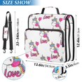 thumbnail image 5 of 3 Ring Zipper Binder with Shoulder Strap Waterproof Trapper Keeper 2 Inch D-Ring 500 Sheets Capacity Unicorn and Love Balloon, 5 of 8