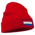 thumbnail image 5 of U.S. Map Embroidered Long Knit Beanie - Red OSFM, 5 of 5