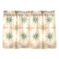 thumbnail image 7 of Yayeee Kitchen Curtains Tier Pair Light Filtering 27"x24" Rod Pocket Short Cafe Window Panel, Pastel Beige Geometric, 7 of 7