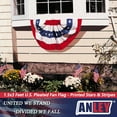 thumbnail image 5 of Anley USA Pleated Fan Flag, 1.5x3 ft American US Bunting Flag - Half Fan Banner (2 Pack), 5 of 6