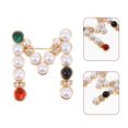 thumbnail image 3 of 1pc Stylish Alloy Brooch Unique Collar Brooch Delicate Letters M Shaped Brooch, 3 of 6