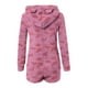 thumbnail image 4 of Mono cálido con capucha y orejas para mujer, estampado de manga larga, pantalones cortos, mono corto con cremallera, bolsillo, ropa de dormir, ropa de casa, tops de poliéster para mujer, 4 of 5