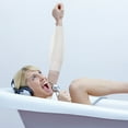 thumbnail image 1 of HEALEEP 2Pcs Adult Shower Bathing Covers White Washable Comfortable Waterproof Sleeves, 1 of 8