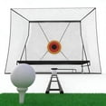 thumbnail image 3 of Golf Practice Net - 10x8ft Indoor/Outdoor Hitting Net (Green) - 11ft Ball Return System with Aim & Ball Blanket - Real Ball Compatible for Driving & Chipping Practice, 3 of 7