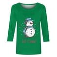 thumbnail image 4 of Qertyioot Sweat-Shirt Mode Femme Noël Imprimé, Manches Longues Col Rond Décontracté, 4 of 5