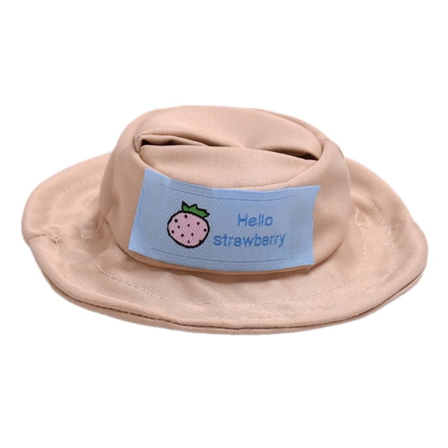 Sombrero de muñeca de felpa, haga sus propias muñecas, coordinación educativa, manos para vestir, sombrero de cubo para muñeca de niña para muñeca de letras caqui