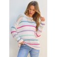 thumbnail image 5 of Redhotype Chic Striped Crochet Sweater: Comfy & Stylish Fit!, 5 of 8