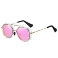 thumbnail image 1 of Gafas de sol polarizadas bicolor de cristal y metal para hombre y mujer (rosa), 1 of 5