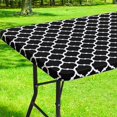 thumbnail image 1 of Mantel Smiry rectangular impermeable para mesas de 6 pies, color negro, 1 of 8