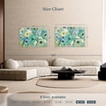 thumbnail image 4 of Elephant Stock Fresh Teal Flowers I Wall Art - Horizontal Canvas Wall Art - Living Room Wall Decor - Abstract Canvas - Blue And Gray Decor By Silvia Vassileva - 48" x 32", 4 of 8