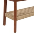 thumbnail image 6 of Alaterre Furniture Calais 48 in. Entryway Bench with Storage Shelf  - Solid Acacia Wood Mid-Century Modern Bench, Warm Chestnut, 6 of 13