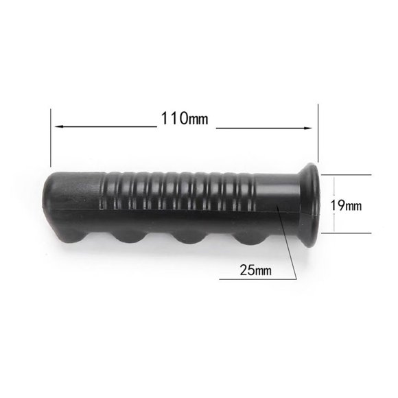 2Pcs Wheelbarrow Rubber Handles, Round Tubes Black Replacement Handles