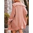 thumbnail image 5 of xiaxaixu Women Knit Cardigan Long Sleeve Turn-down Collar Button Closure Fall Casual Jacket Sweater with Pockets, 5 of 5