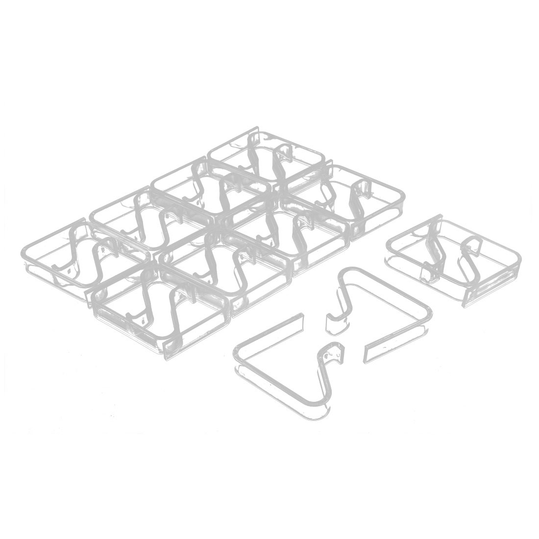 Unique Bargains Household Table Cloth Plastic Cover Clip Clamp Holder Clear 20pcs