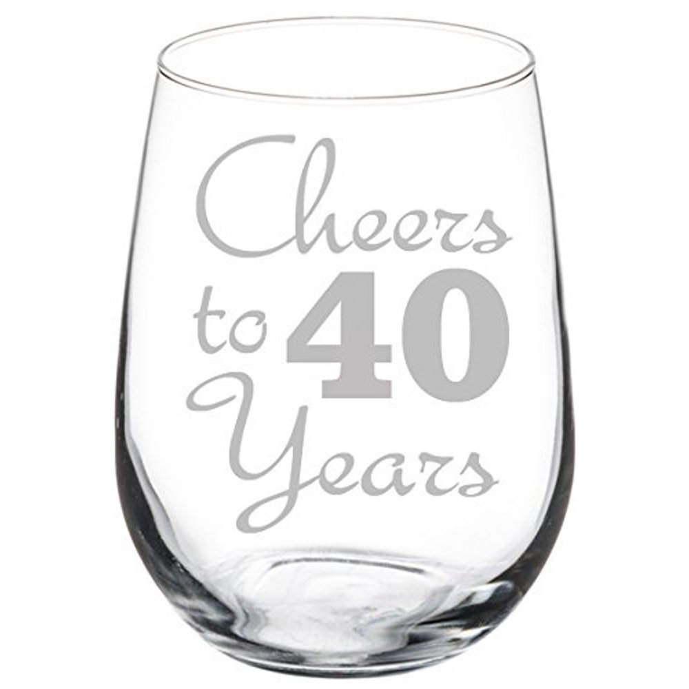 40th birthday champagne glass
