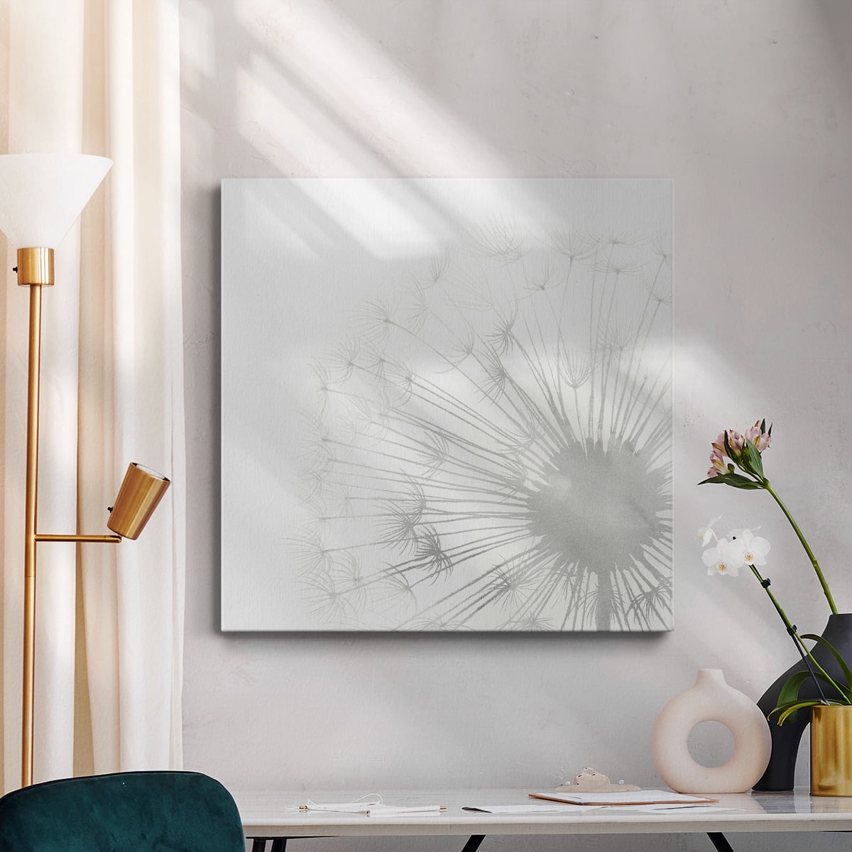 Wexford Home Dandelion Whisper II-Premium Gallery Wrapped Canvas, 40" x 40" - Ready to Hang
