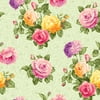 V.I.P by Cranston Large Rose Garden Fabric, per Yard