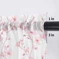thumbnail image 5 of Pink Spring Floral Valance Curtains for Kitchen/Living Room/Bathroom/Bedroom Window, Rod Pocket Small Topper Half Short Window Curtains Voile Sheer Scarf, Elegant Watercolor Summer Botanical 54"x18", 5 of 8
