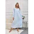 thumbnail image 3 of RH Nightgown Women's Long Sleeve Sleepwear Full Length Nightshirt Cotton Sleep Gowns RHW4058-D-M, 3 of 5