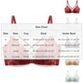 thumbnail image 3 of VSSSJ Soutiens-Gorge en Dentelle pour Femmes, Fermeture devant, Soutien-Gorge Sans Armatures Rehausseur, Dos Croisé, Violet, TG, 3 of 6