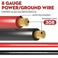 50FT 8 Gauge Wire (25ft Each Black/Red) Copper Clad Aluminum CAA Car