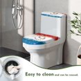 thumbnail image 4 of Renewold 2 Packs Red Blue Snowman Toilet Tank Lid Covers Set Christmas Elastic Edge Toilet Lid Cover Fit Most Round and Elongated Oval Toilet Bathroom, 4 of 6