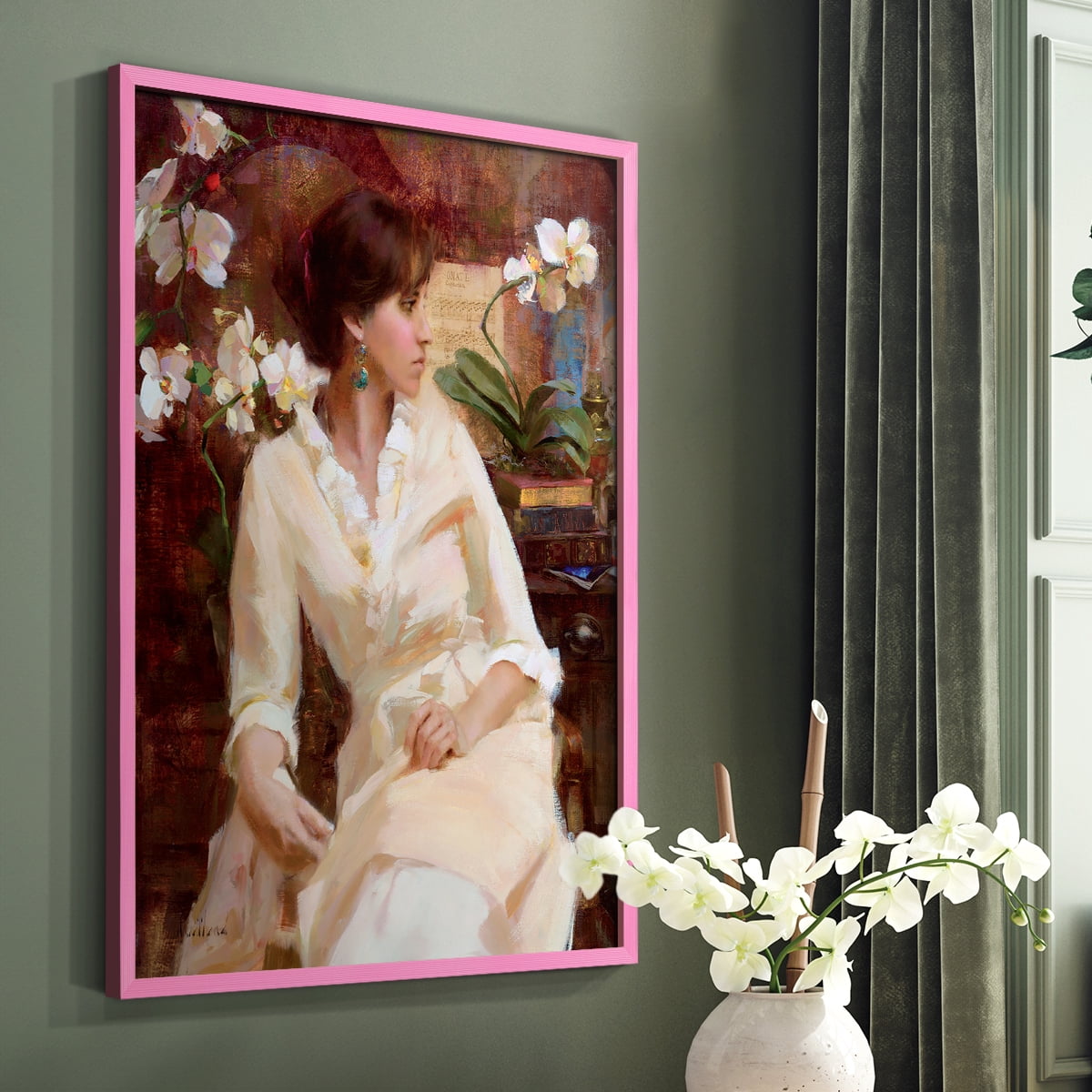 Fiori Di Aria Portrait in Paper Solid Wood 8 x 10 Framed Print
