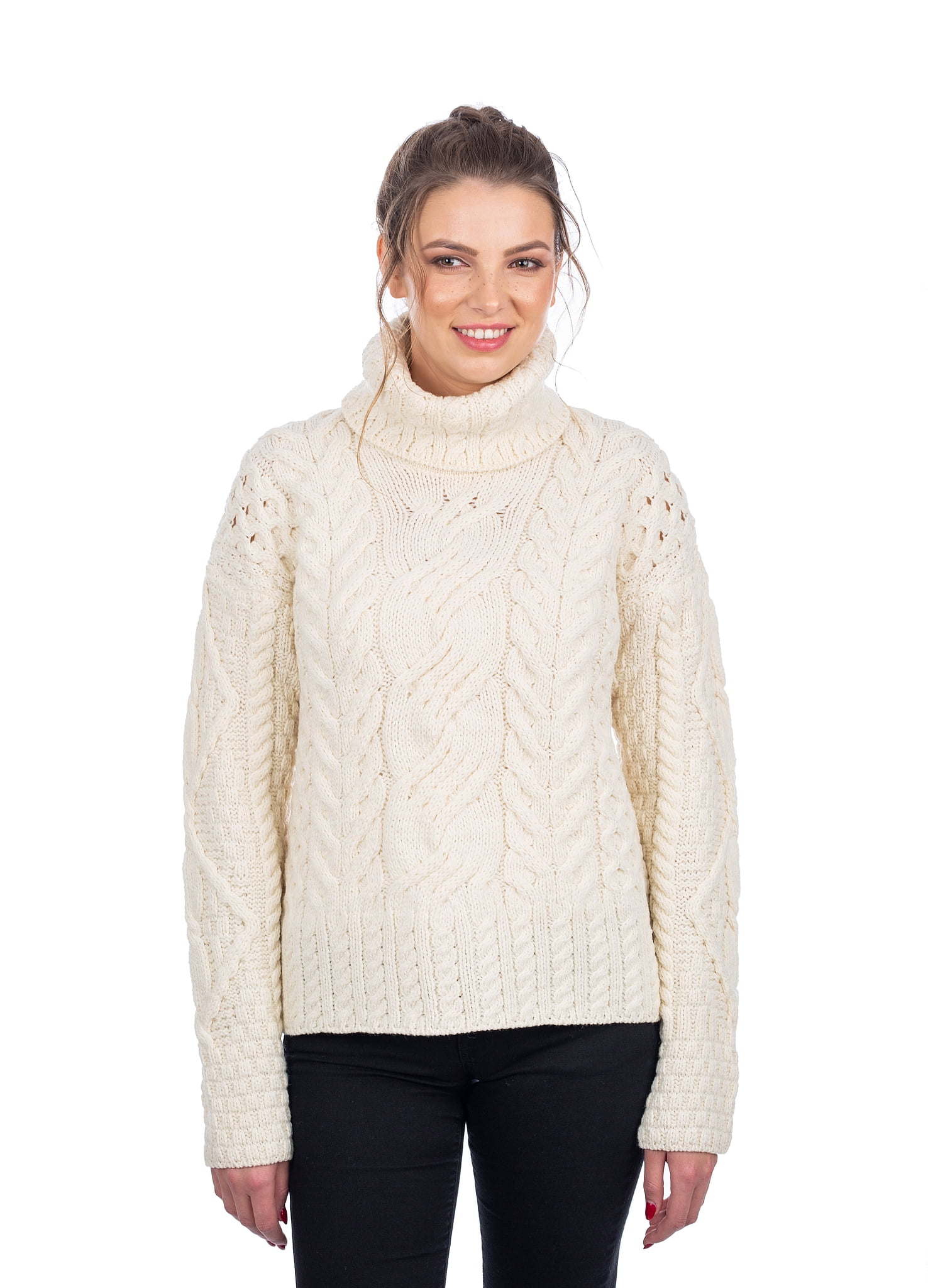 merino wool turtleneck sweater women's