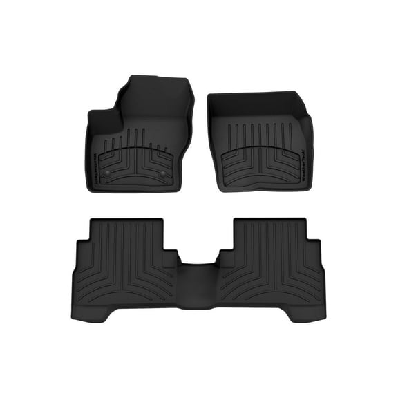 WeatherTech FloorLiner HP Custom Fit Floor Mats compatible with Ford C-Max, Escape - 1st & 2nd Row, Black