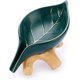 thumbnail image 1 of Jabonera de cerámica con forma de hoja, accesorio para baño, ducha, cocina, regalo de boda (verde+dorado) Sincero Electrónica, 1 of 4