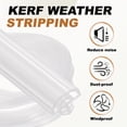 thumbnail image 4 of Uxcell Kerf Weather Stripping Seal Strip (16.4ft x 3/8") - Double D Shape Kerf Noise Reduction Rubber Flange Window Weatherstrip Seal for Door Frame Windows Card Slot, Clear, 4 of 6