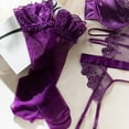 thumbnail image 4 of Fashion Sets for Women's Lace Teddy Lingerie for Women with Garter and Stockings, Sexy Bodysuit One Piece Jumpsuit for Sex Naughty, 4 of 7