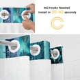 thumbnail image 5 of Teal Blue Starfish Coastal No Hook Shower Curtain with Snap in Liner, Waterproof Fabric Shower Curtains, Nautical Coral Shell Ocean Summer Shower Curtain Set Top See Through for Bathroom 60"x72", 5 of 8